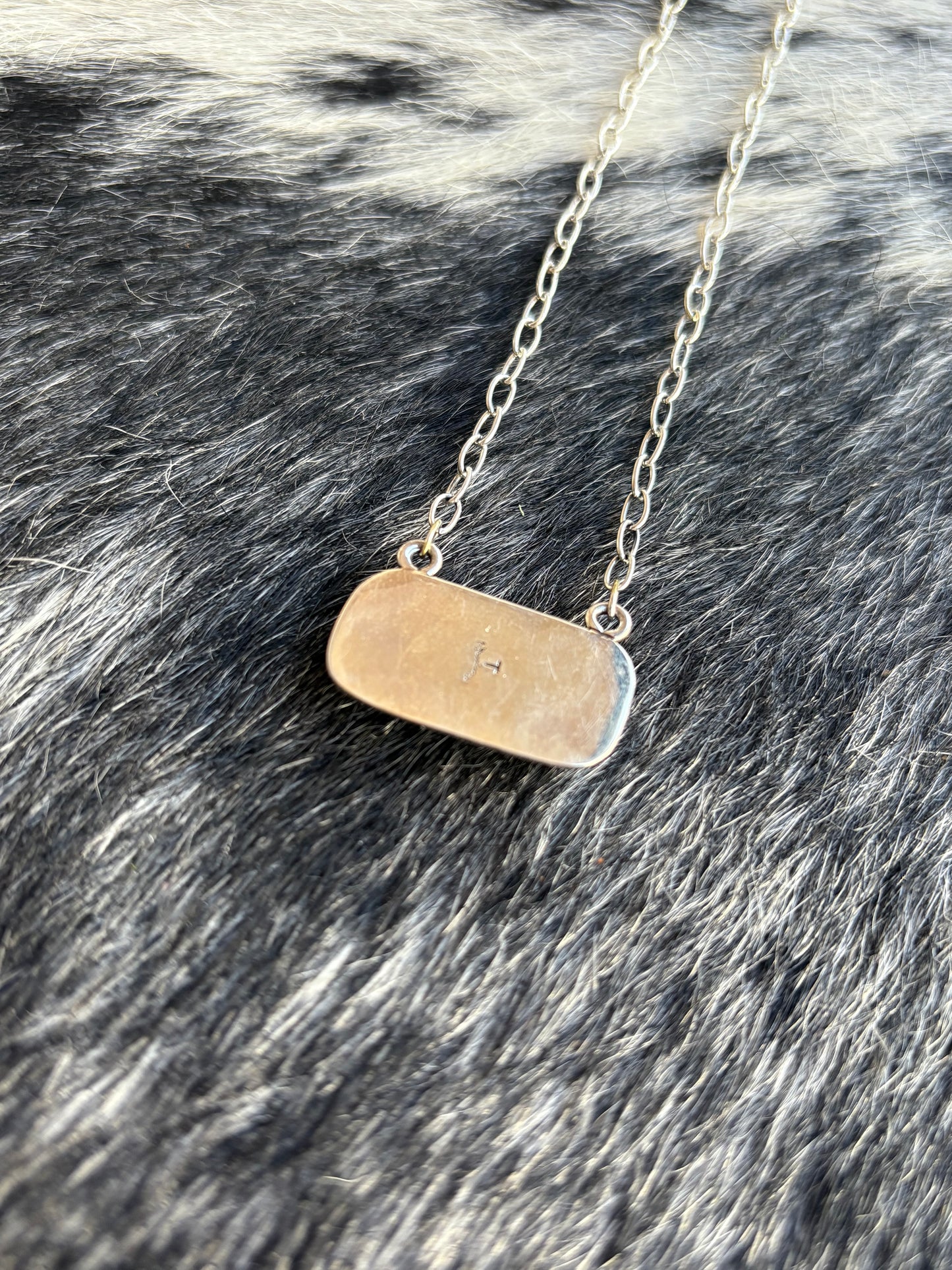 Ribbon Turquoise Bar Necklace