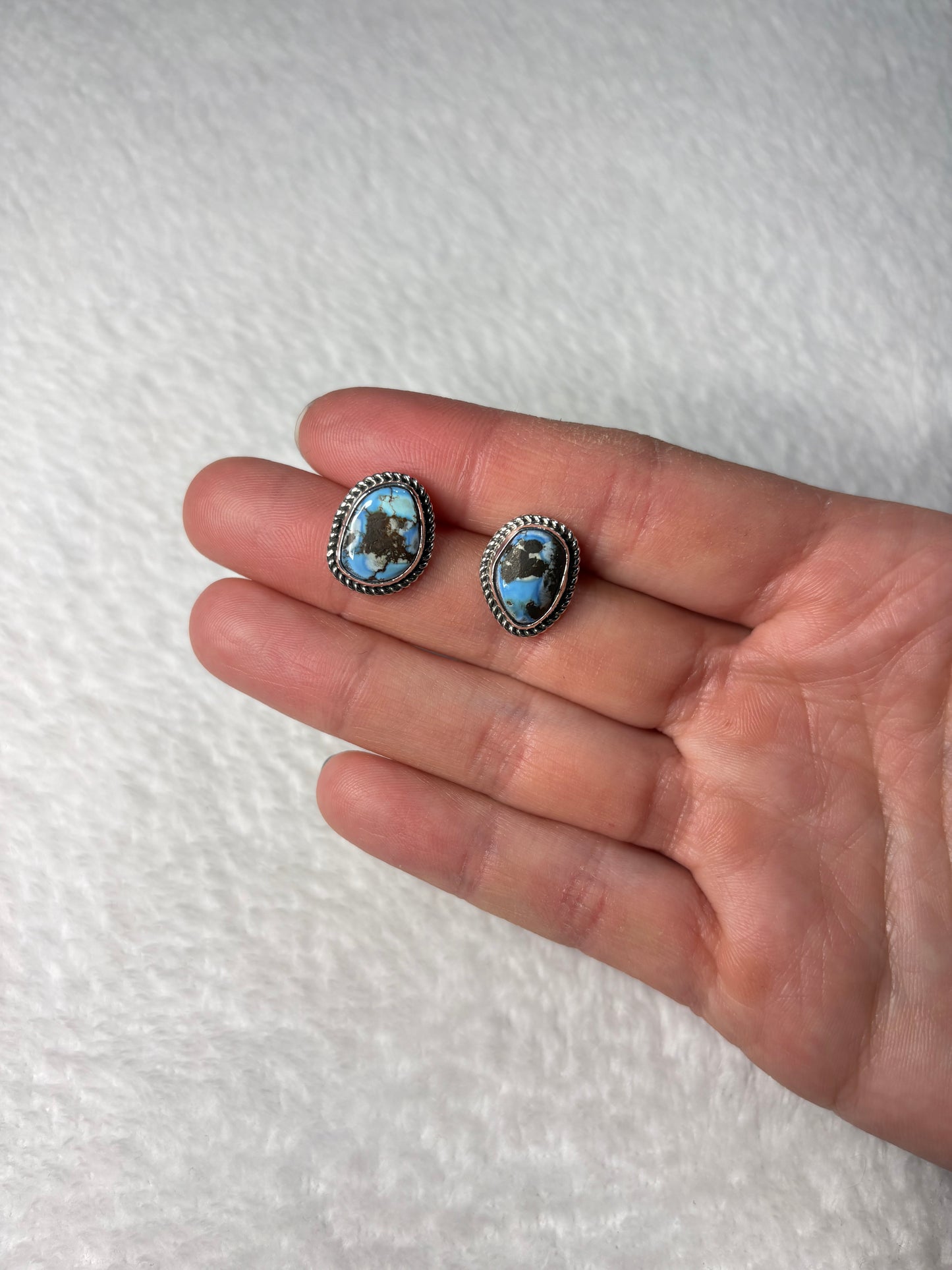 Oblong Golden Hills Studs