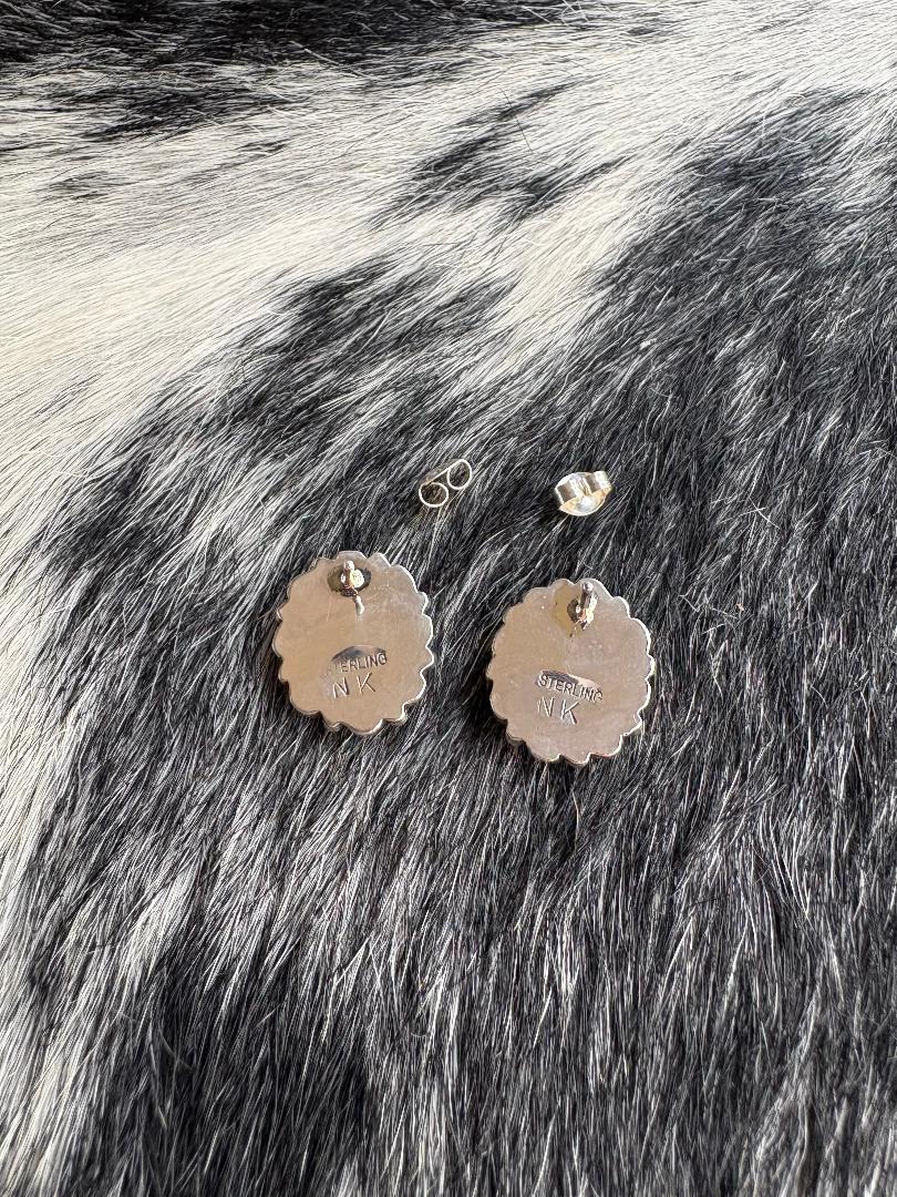 Red Coral Cluster Studs