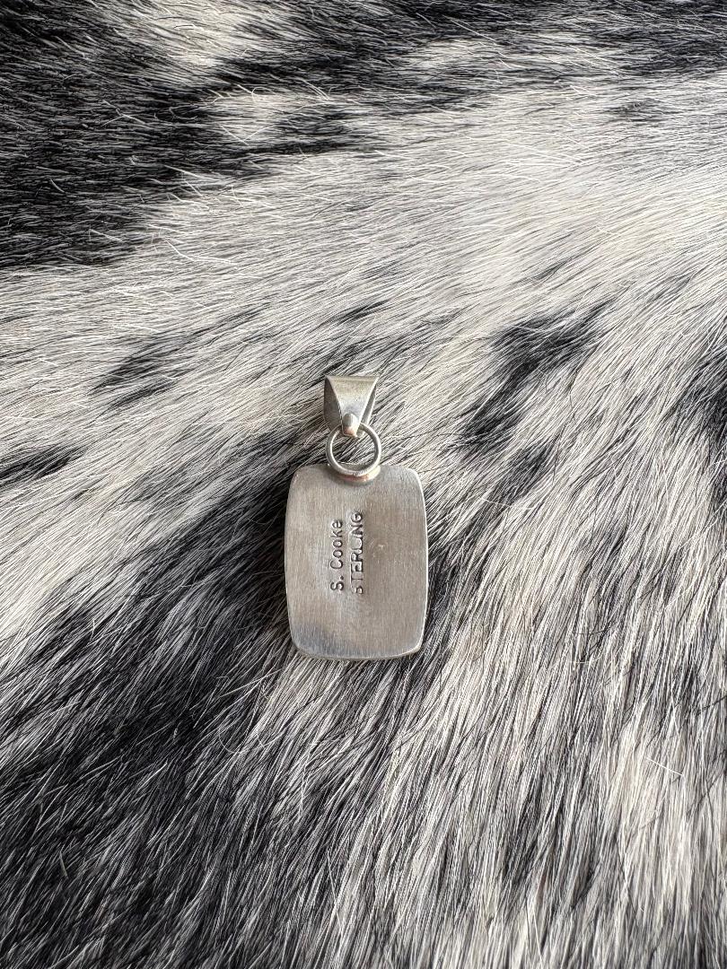 Square White Buffalo Pendant