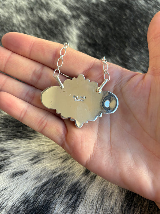 Gorgeous Kingman Cluster Necklace