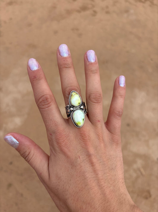 Gorgeous 2 Stone Palomino Ring