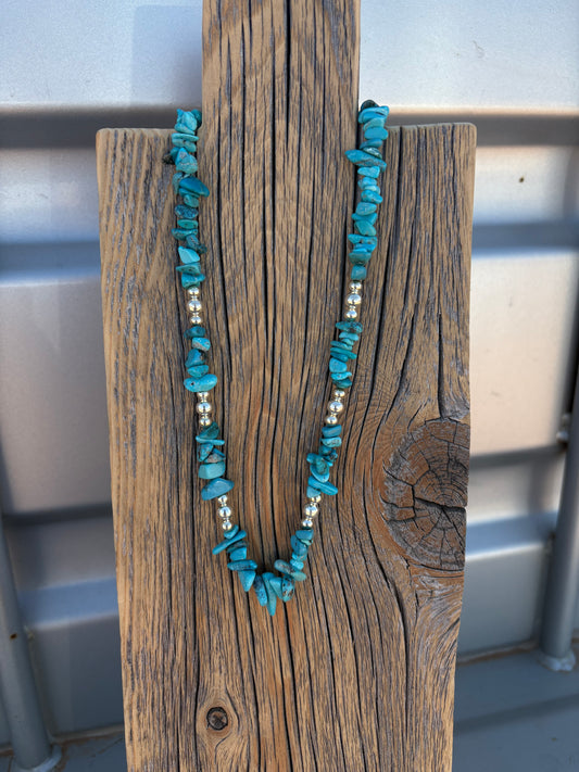 Turquoise and Navajo Pearl Necklace