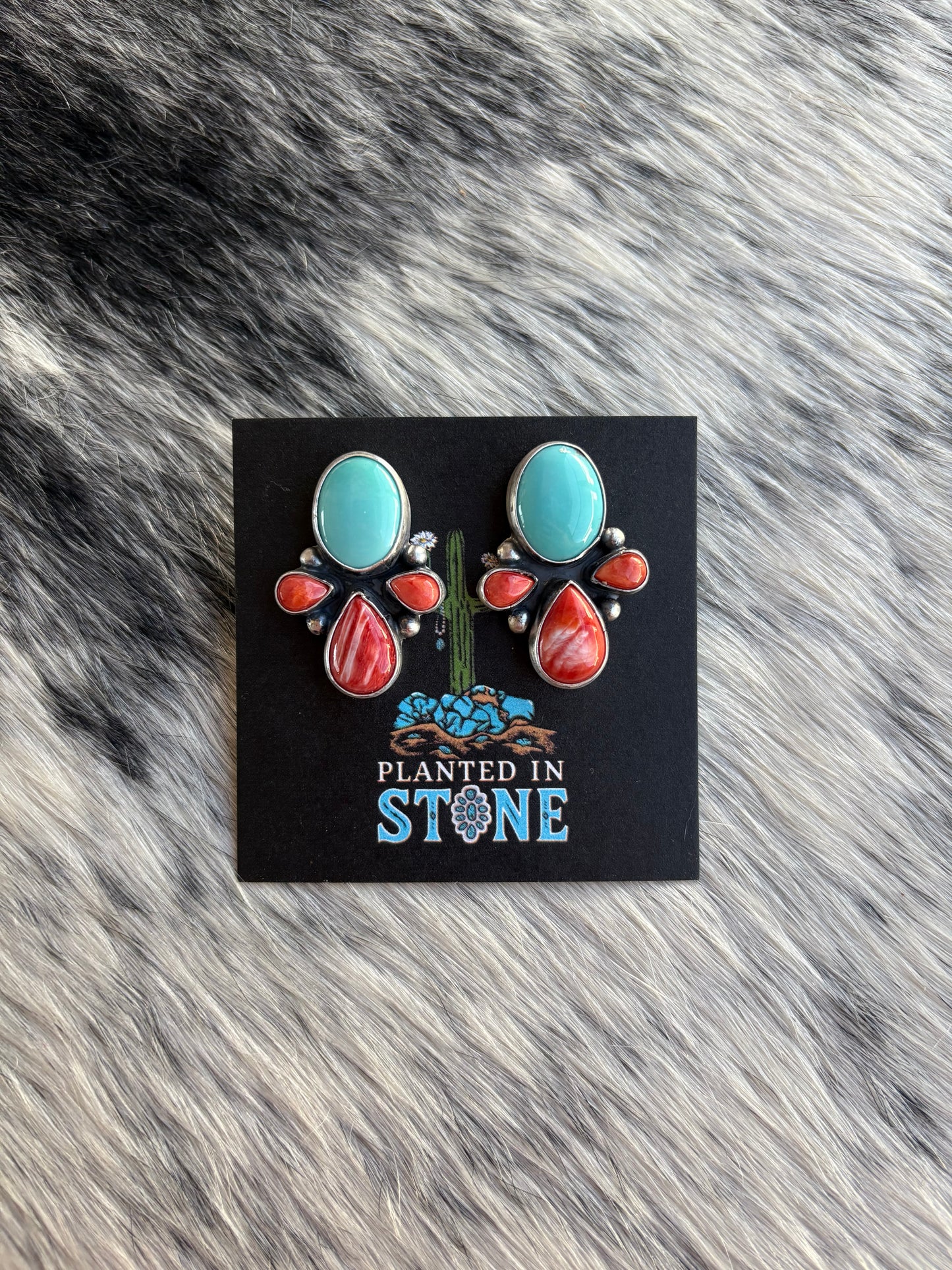 Red Spiny and Kingman Cluster Studs