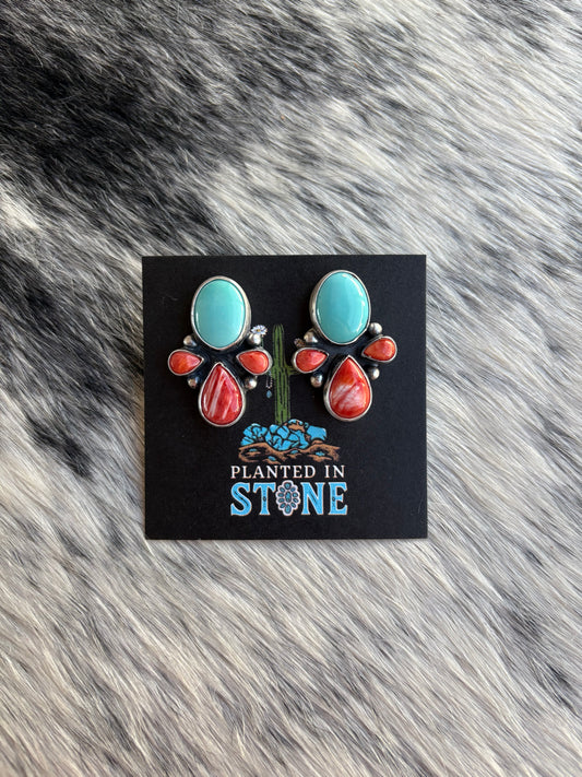 Red Spiny and Kingman Cluster Studs