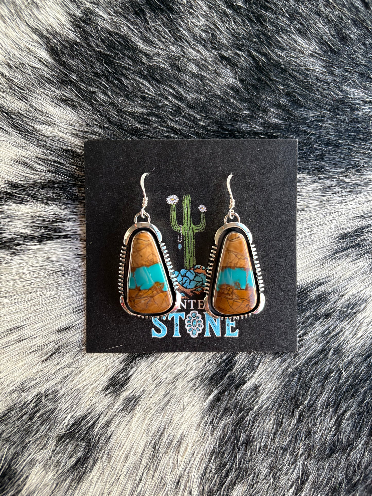 Ribbon Turquoise Dangles (Darker)