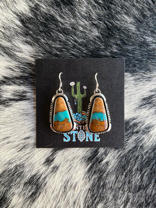 Ribbon Turquoise Dangles (Darker)