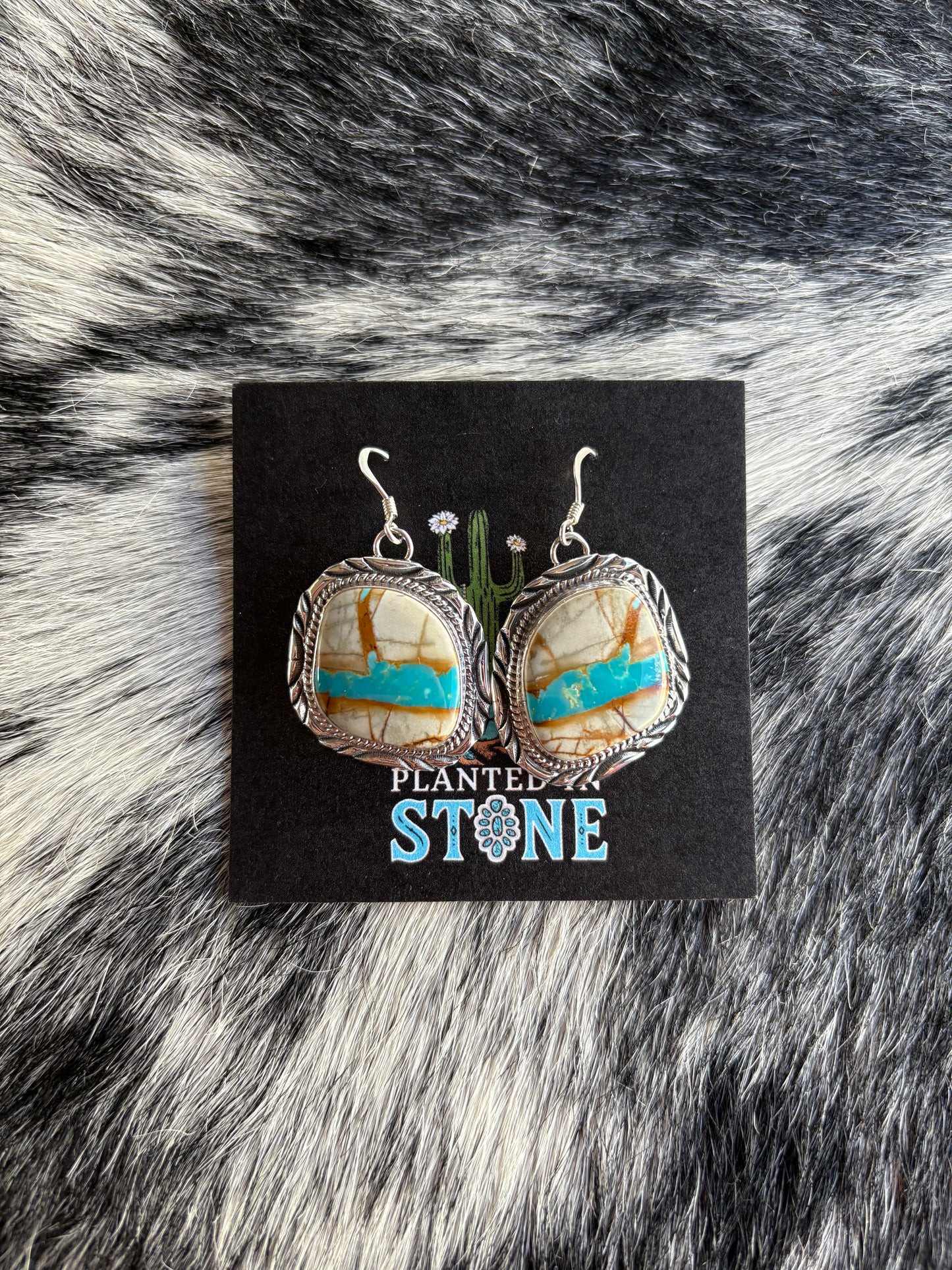 Ribbon Turquoise Dangles (Lighter)