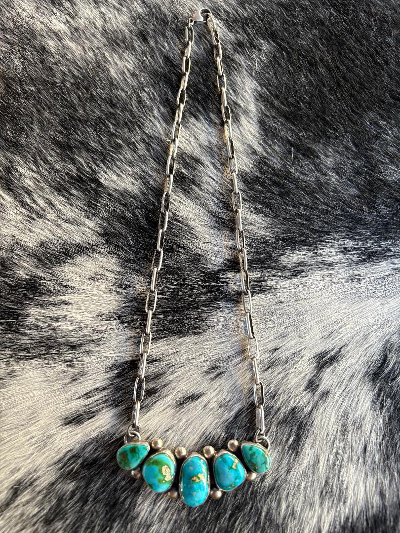 PRETTY Sonoran Gold 5 Stone Necklace