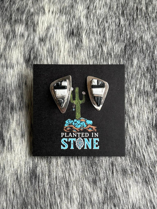 White Buffalo Inlay Studs