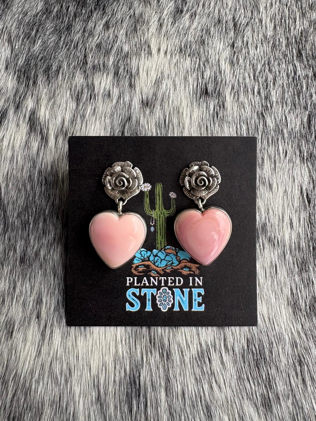 Pink Conch Hearts and Roses