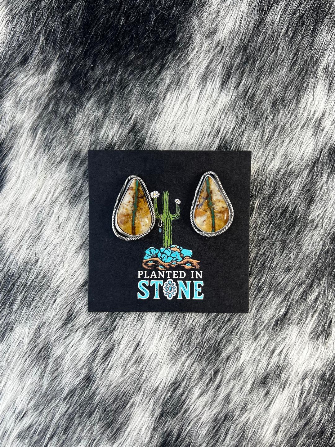 Ribbon Turquoise Studs