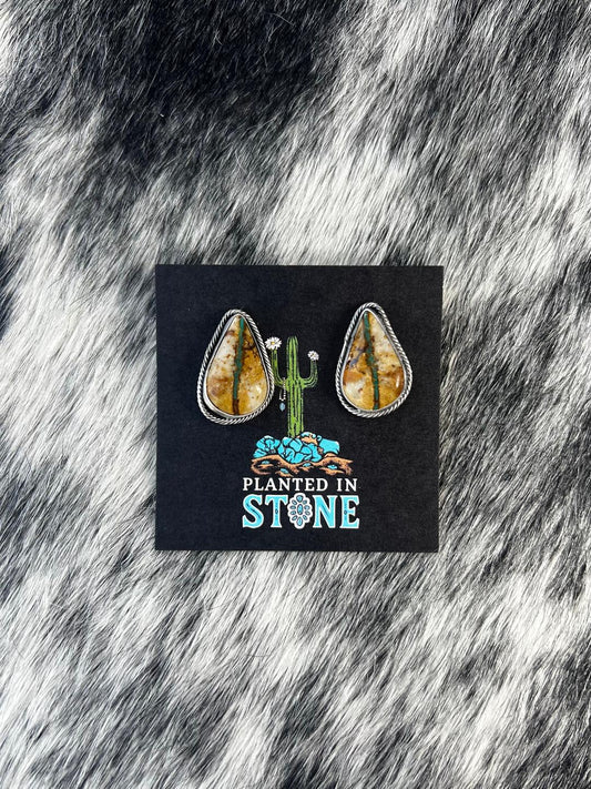 Ribbon Turquoise Studs