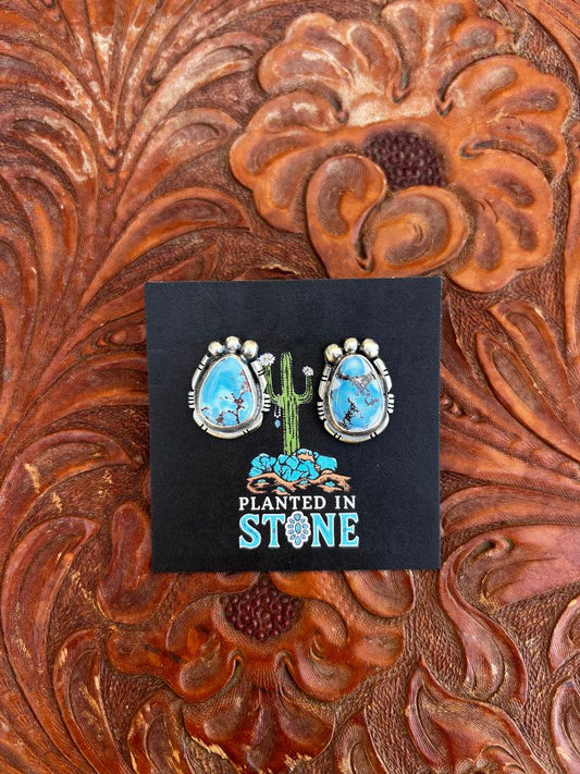 Teardrop Golden Hills Studs